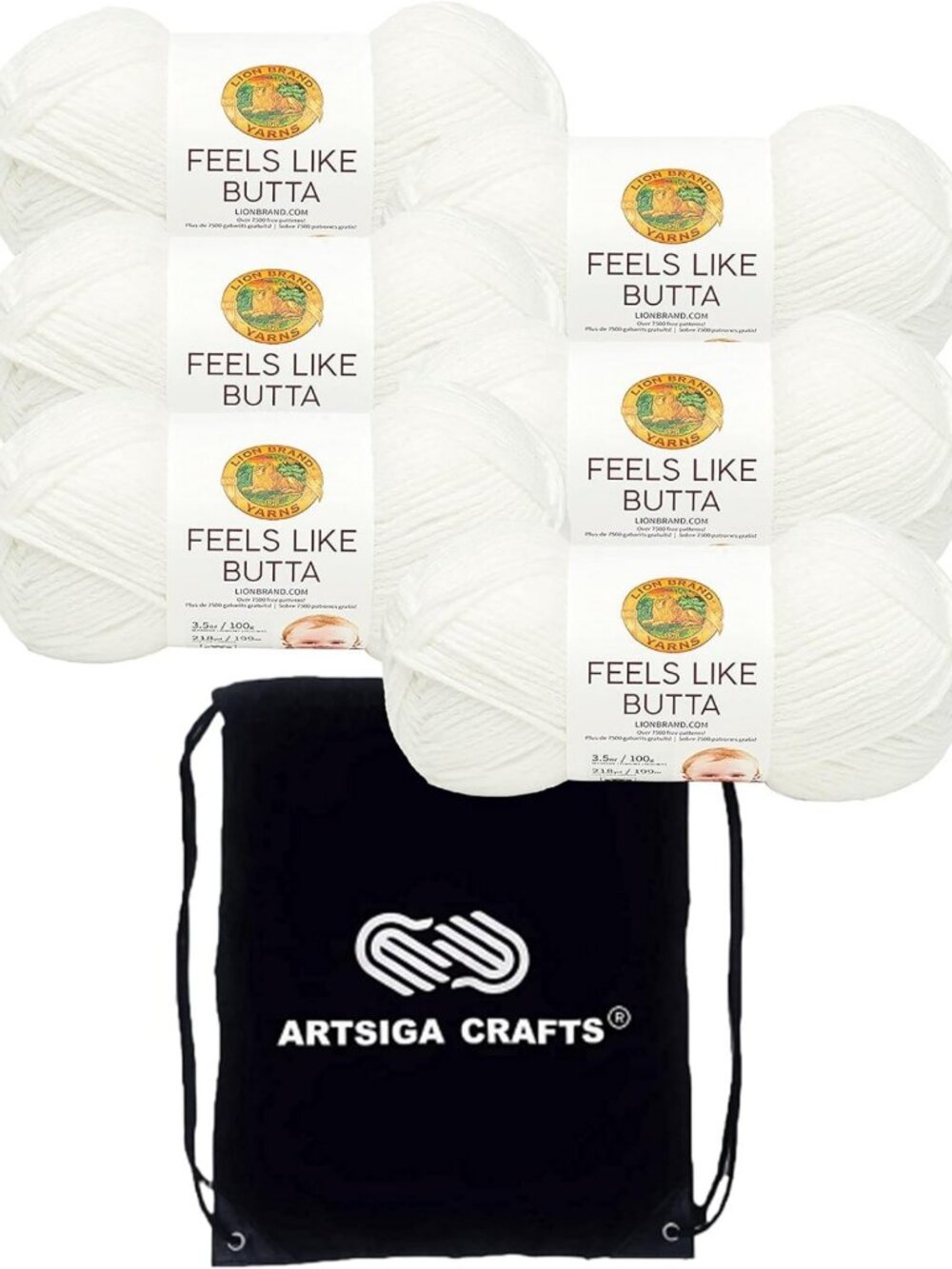 Soft White Yarn - Feels Like Butta, Ideal for Knitting & Crocheting Projects
